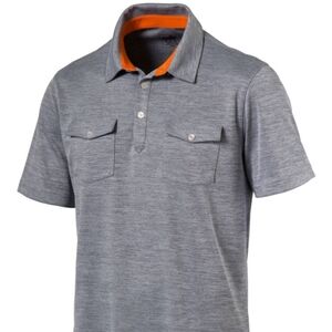 Puma Athletic Polo Shirt Size M Collar Short Sleeves 3 Button